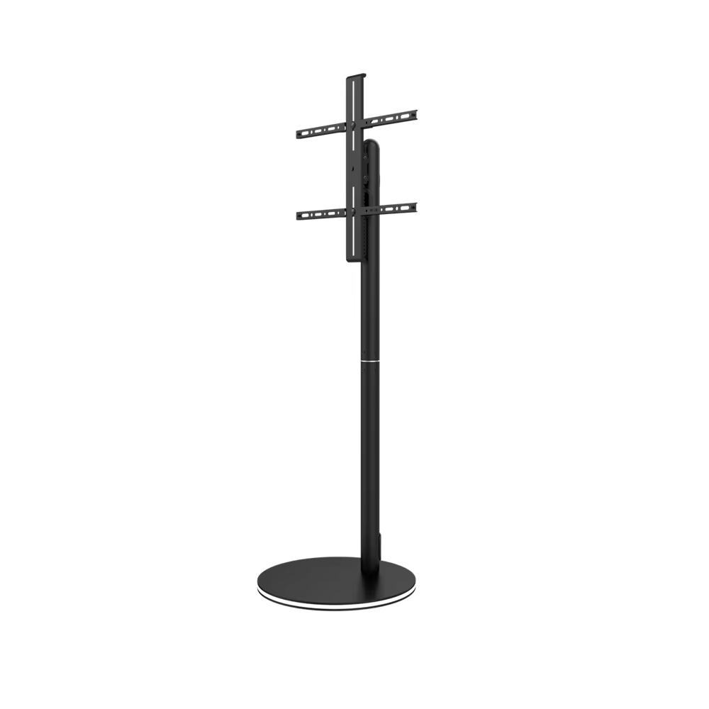 Support TV moderne et élégant pour salon, studio, support TV au sol avec lampe sur la base pour LG