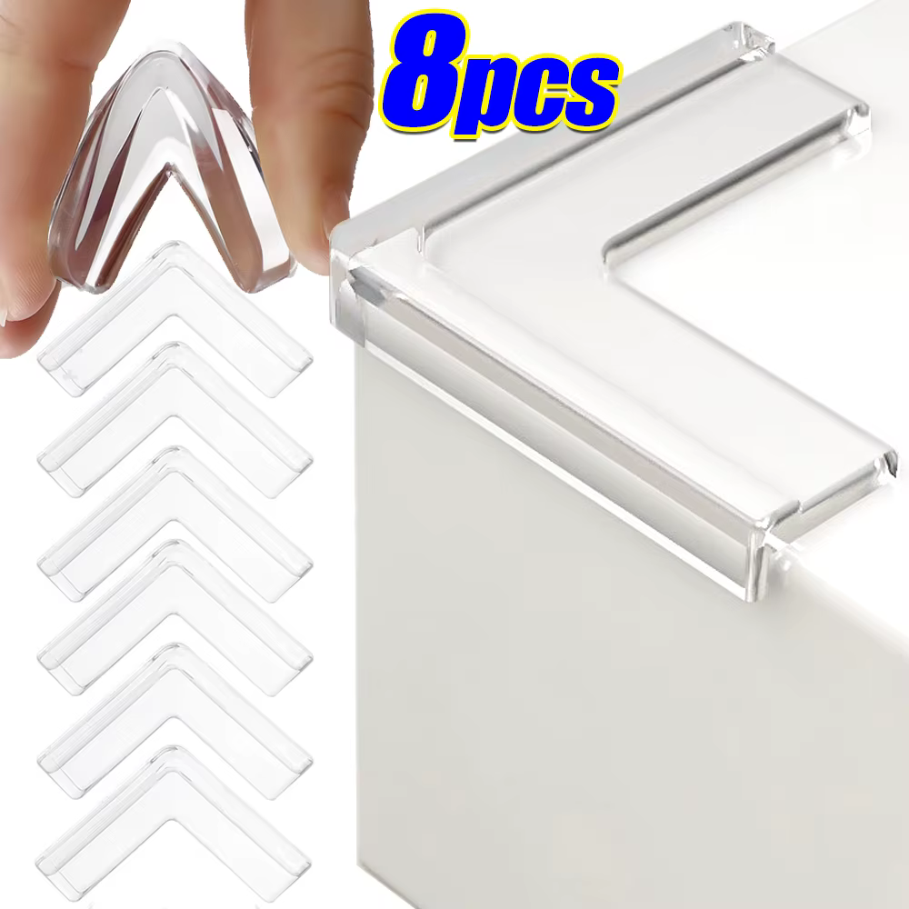 8/4/1 pièces fenêtre Anti-collision coin sécurité doux Transparent Pad sécurité des enfants maison T