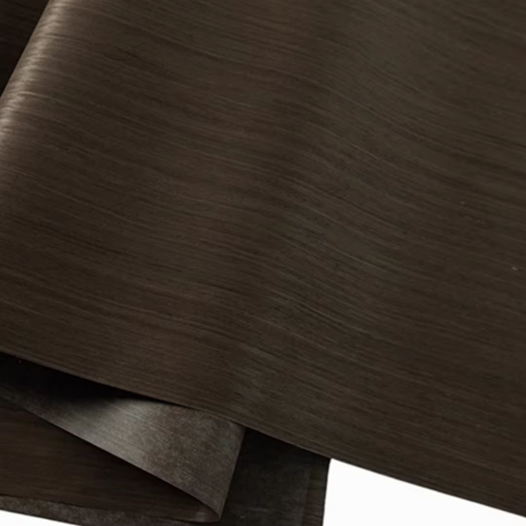 Feuille de placage de bois de module marron foncé, idéal pour la décoration de meubles de maison pol