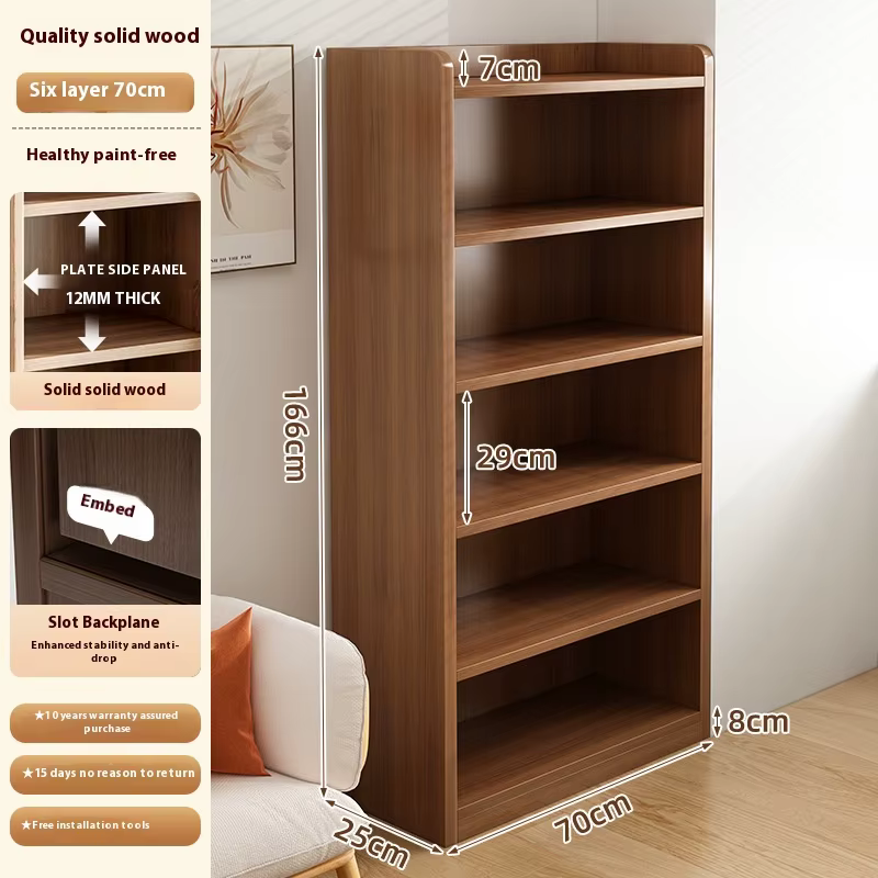 Bibliothèque multicouche en bois massif pour maison étudiant, armoire murale Simple pour chambre à c