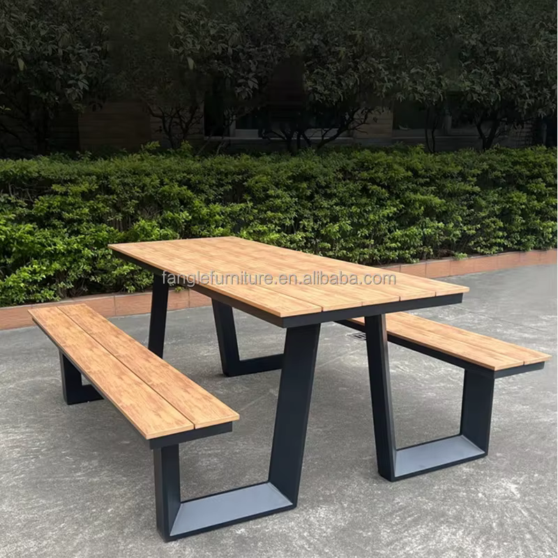 Ensemble de salon de jardin extérieur moderne, table à manger et chaises de haute qualité