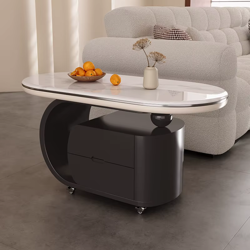 Table basse minimaliste moderne, Glamour élégant, Design Unique, Table d'appoint de luxe Simple, meu