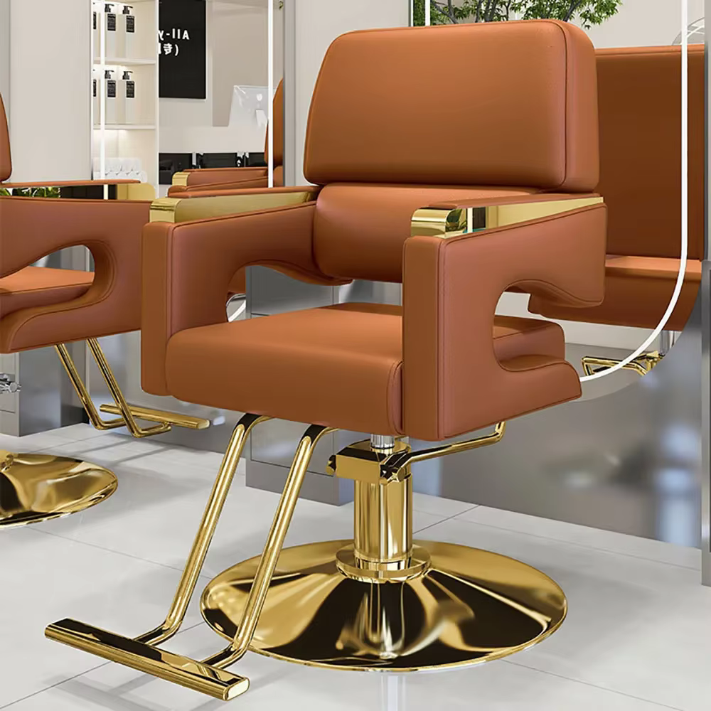 Chaise de barbier nordique moderne confortable Salon de luxe chaise de coiffeur ergonomique beauté m
