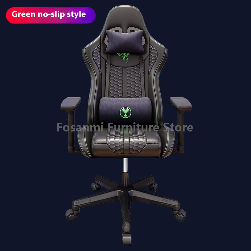 Chaise de jeu inclinable de course avec fonction à bascule, ergonomique et réglable, pour ordinateur