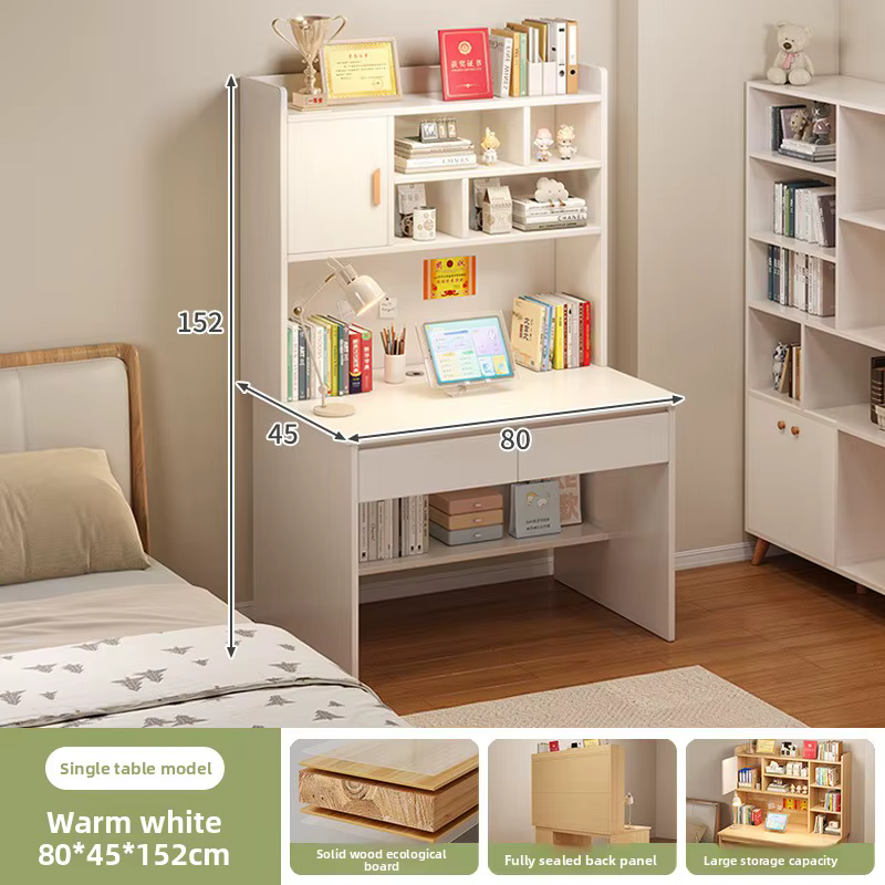 Bureau durable et moderne pour la maison, avec étagère intégrée, idéal pour la chambre d'étudiant, p