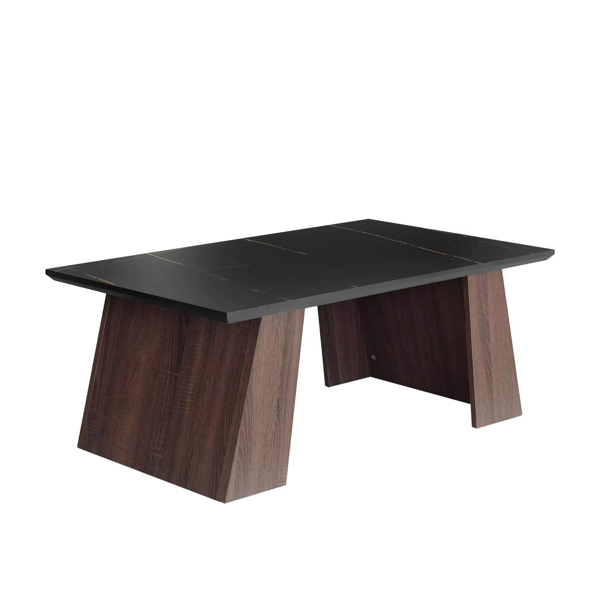 Table basse moderne personnalisée OEM, aspect béton, 110X60X30 cm, avec compartiment de rangement, T
