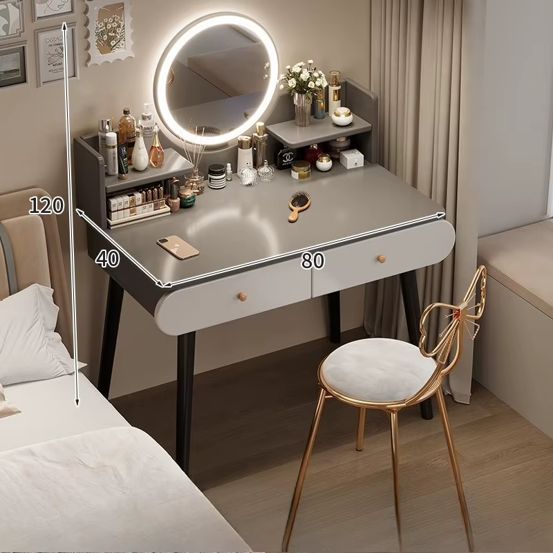 Commode multifonctionnelle, commode intégrée pour chambre, multi-pompes avec miroir de maquillage, t