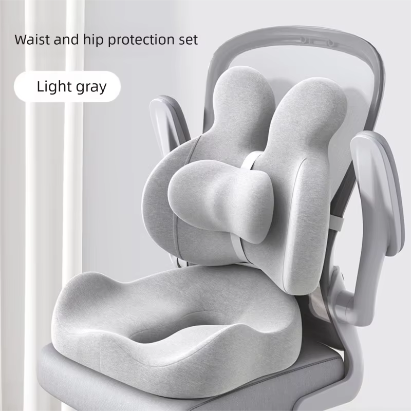 Coussin de bureau pour chaise assise, Support de taille, dossier de siège ergonomique à mémoire de f