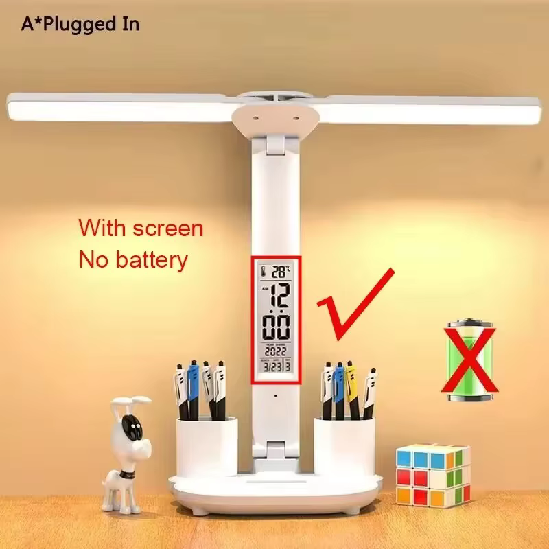 Lampe de Table Led Rechargeable pour lampe de bureau d'étude lampe de lecture veilleuse Led avec ven