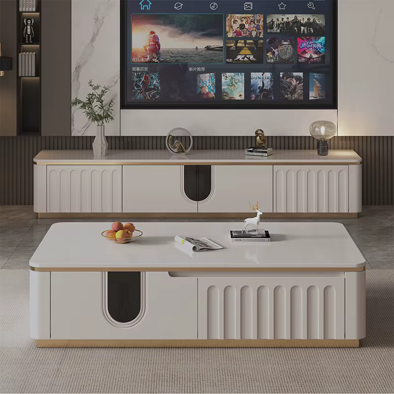 Meuble Tv Simple avec rangement, rétro, élégant, luxe, classique, tendance pour salon, Mobiletto Por