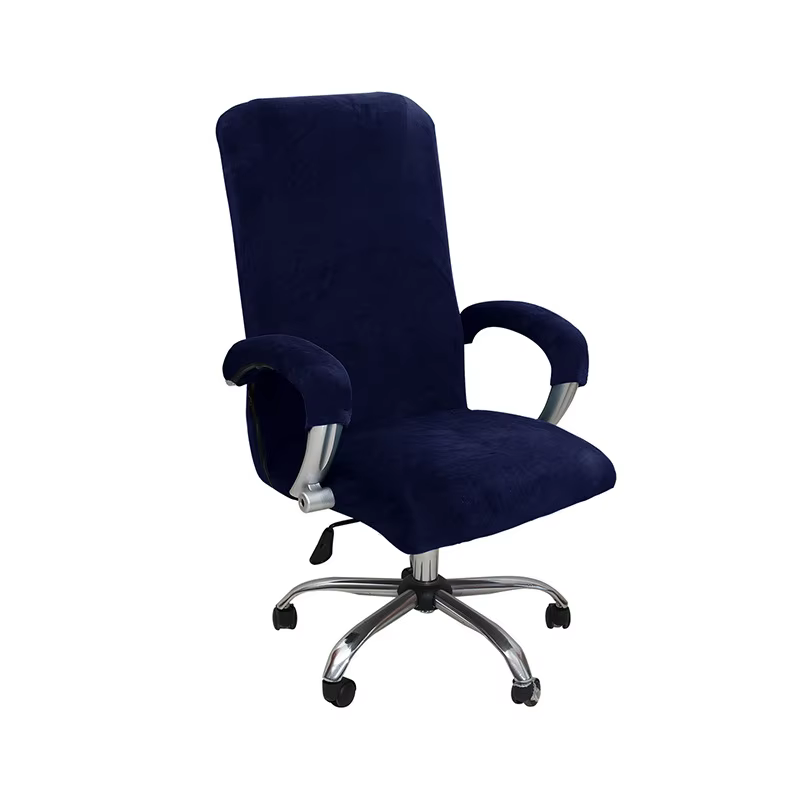 Housse de chaise de bureau en velours, protection de fauteuil élastique pour café et cinéma, chaise