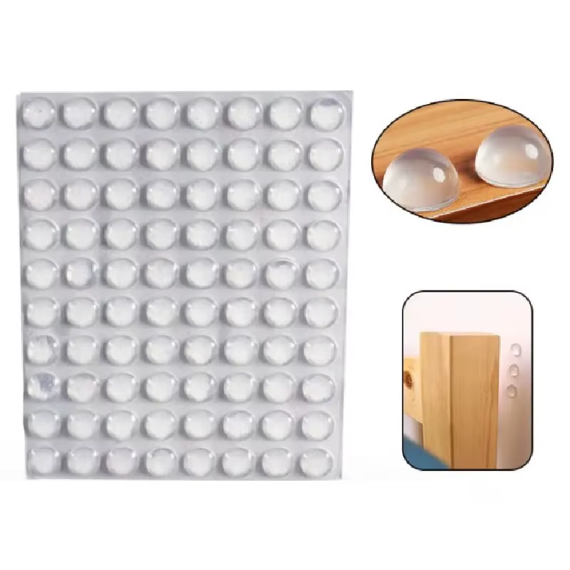 100 pièces Transparent auto-adhésif pieds ronds pare-chocs en caoutchouc de Silicone pare-chocs doux
