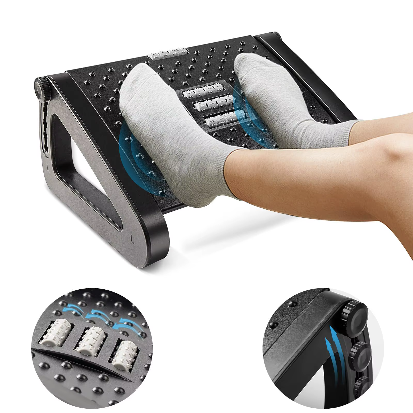 Repose-pieds pour sous le bureau repose-pieds réglable tabouret de pied ergonomique Massage pour sou