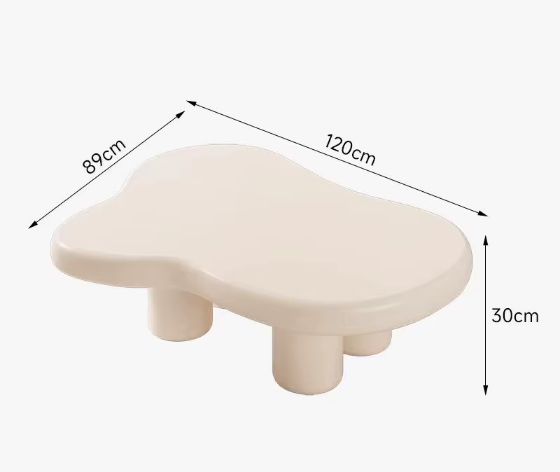 Table basse nuage nordique maison salon petit appartement Simple Table de forme moderne crème Wabi-S