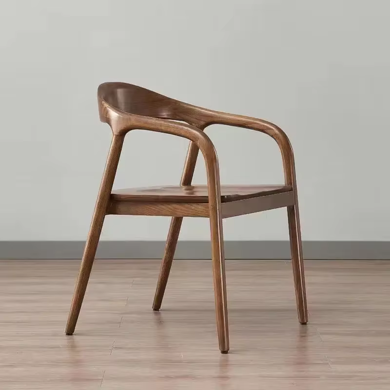 Chaises de table à manger avec dossier en bois massif, chaise de salle à manger de loisirs, luxe abo