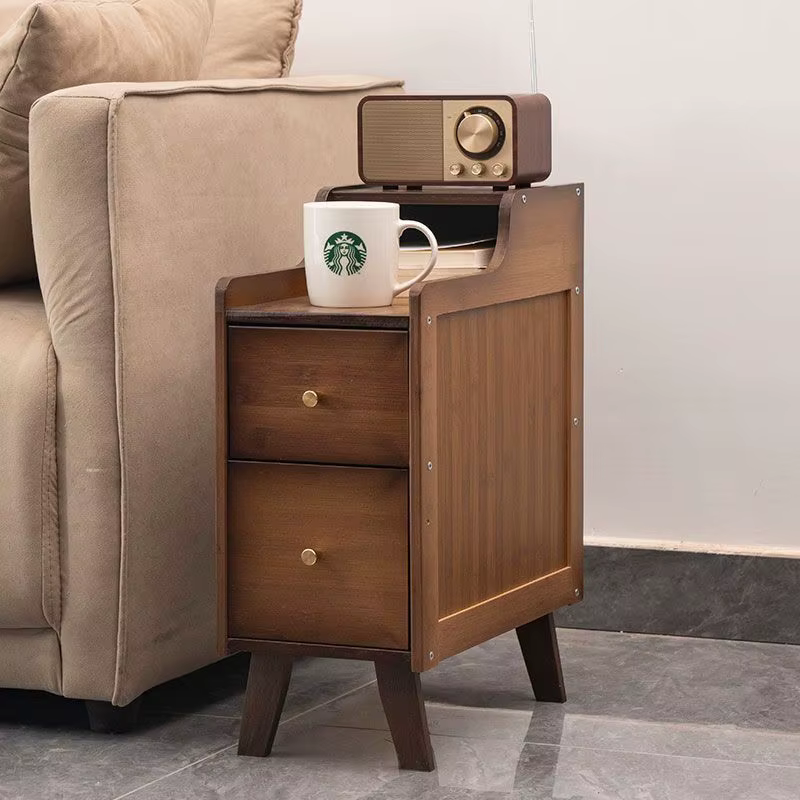 Table de chevet moderne et Simple en bambou, 20-30cm, petite armoire à bord étroit, support de range