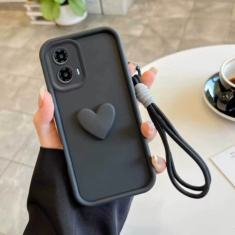 3 pièces (coque de téléphone + cordon de sécurité + support) adaptées aux coques de téléphone Moto G