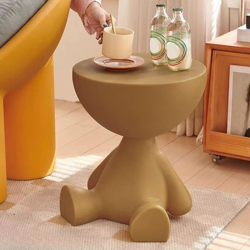 Table basse de luxe légère pour canapé, dessin animé, bord créatif, tête plate, petite Table basse e