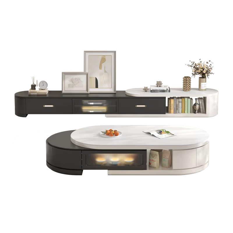 Table basse Vintage moderne beauté Table basse ovale minimaliste à la mode nordique classique Bout D