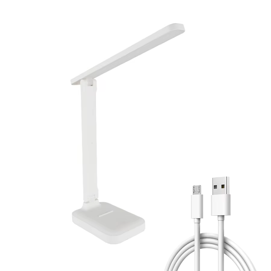 Lampe de table rechargeable pour l'étude, lampe de bureau, lampe de lecture LED avec ventilateur, la