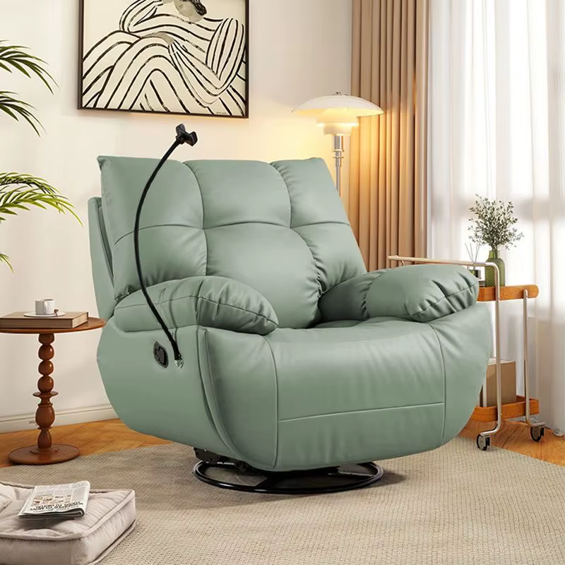 Fauteuil inclinable électrique de luxe moderne pour salon, chaise longue à bascule, canapé simple ca