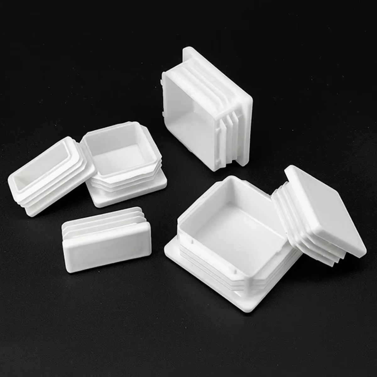 4/8/10 pièces 13x13 ~ 200x200mm blanc carré en plastique obturateur embout chaise Table pieds capuch