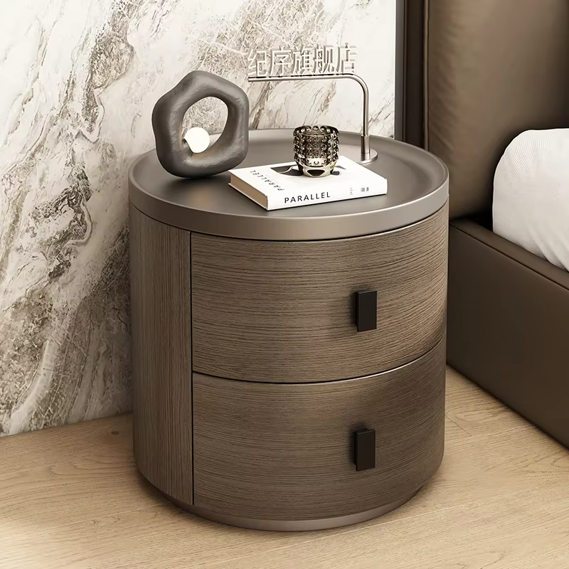 Table de chevet nordique en bois massif, table de chevet, armoire de rangement, confortable avec tir