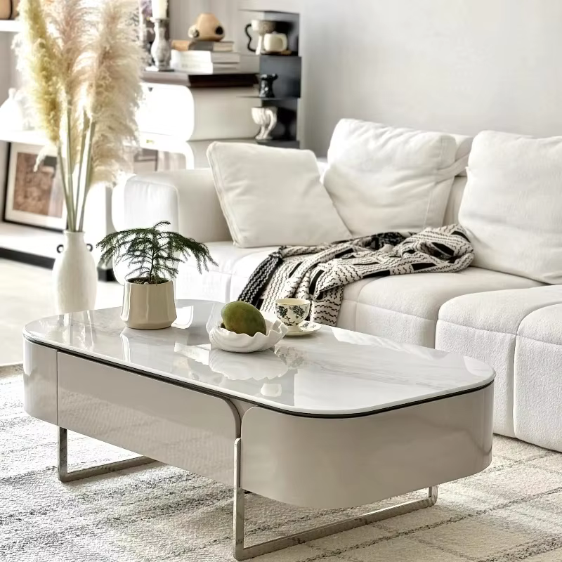 Organisateur de Table basse de luxe créatif, qualité étanche esthétique, Table basse transparente bo