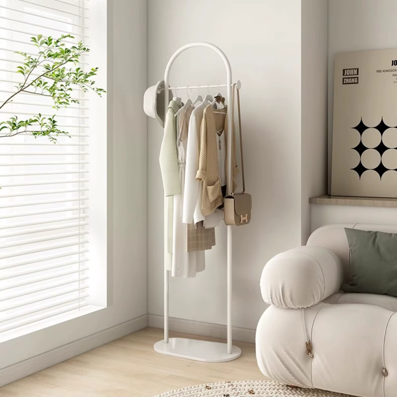 Porte-vêtements sur pied, porte-vêtements pour chambre à coucher, gain de place, porte-vêtements mod