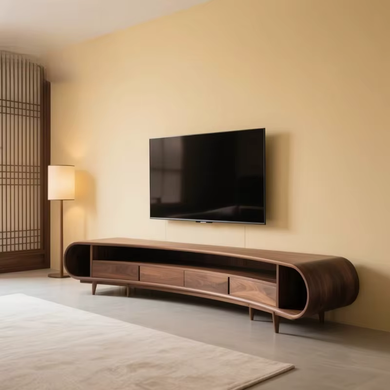 Meuble TV vintage marron unique, meuble TV moderne en chêne massif de luxe, meuble TV classique en b