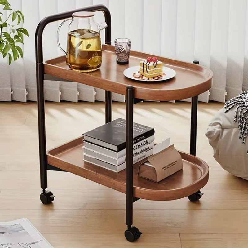 Table d'appoint roulante de style nordique, table de canapé avec roulettes - Convient à la décoratio