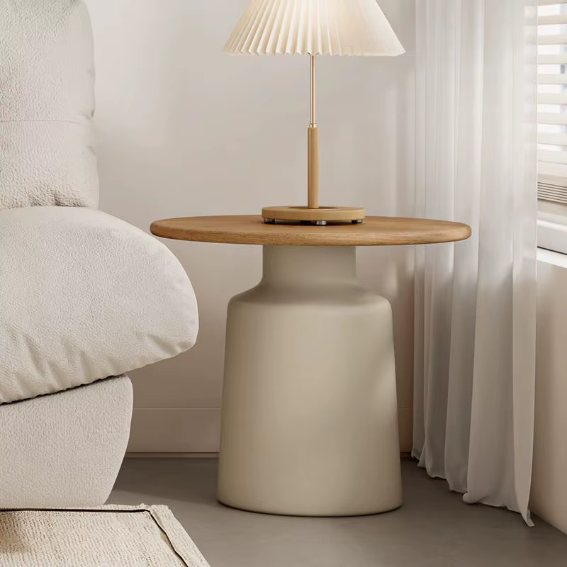Table basse ronde De luxe Design en bois minimaliste Magazine Table basse japonaise moderne Mesa De 