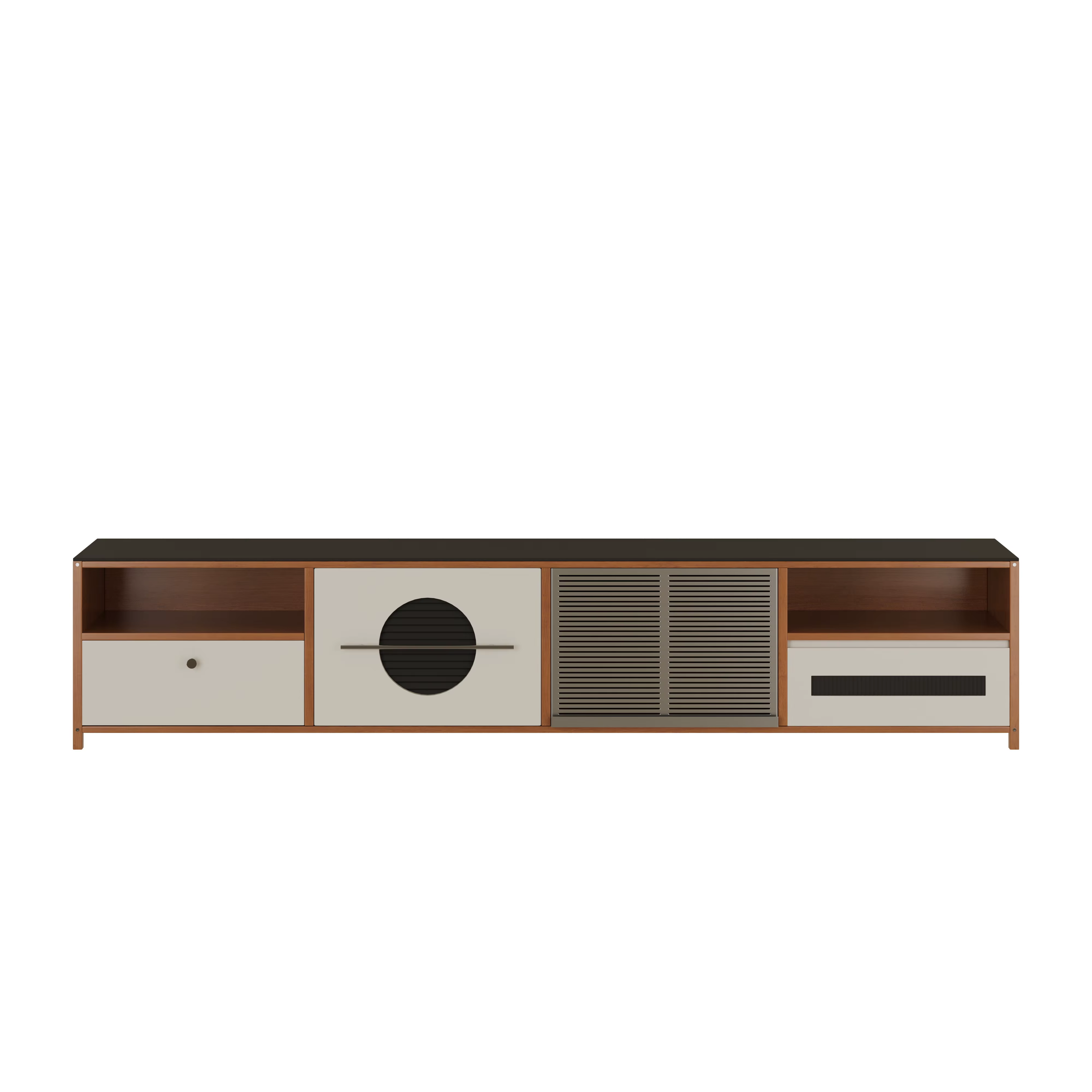 Meuble TV vintage en bois massif, petit meuble de rangement pour salon, bureau, chambre, mobilier de
