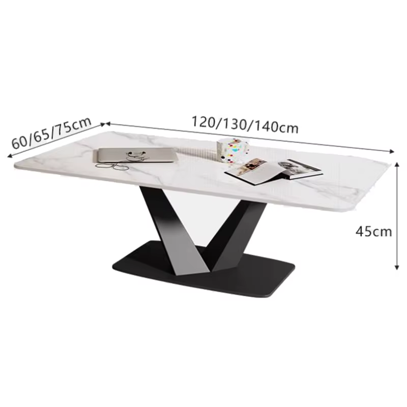 Table basse moderne à la mode rectangulaire Unique beauté Table basse nordique Table classique De lu