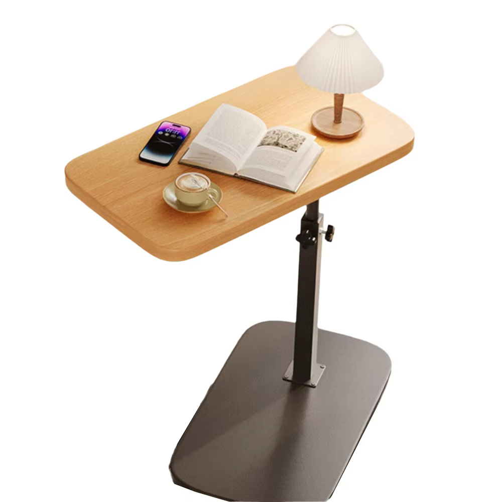 Table d'appoint pliable pour canapé, hauteur réglable, en forme de C, table de chevet réglable, bure