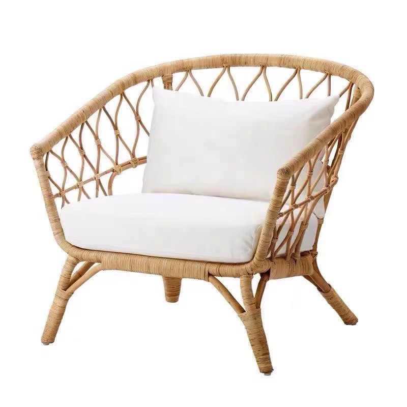 Ensemble de canapé d'extérieur en rotin naturel, chaise longue simple, mobilier de jardin pour famil