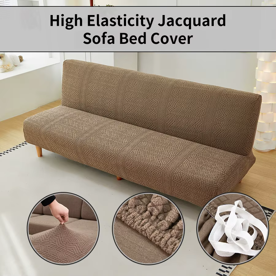 Housse de canapé-lit en Jacquard extensible