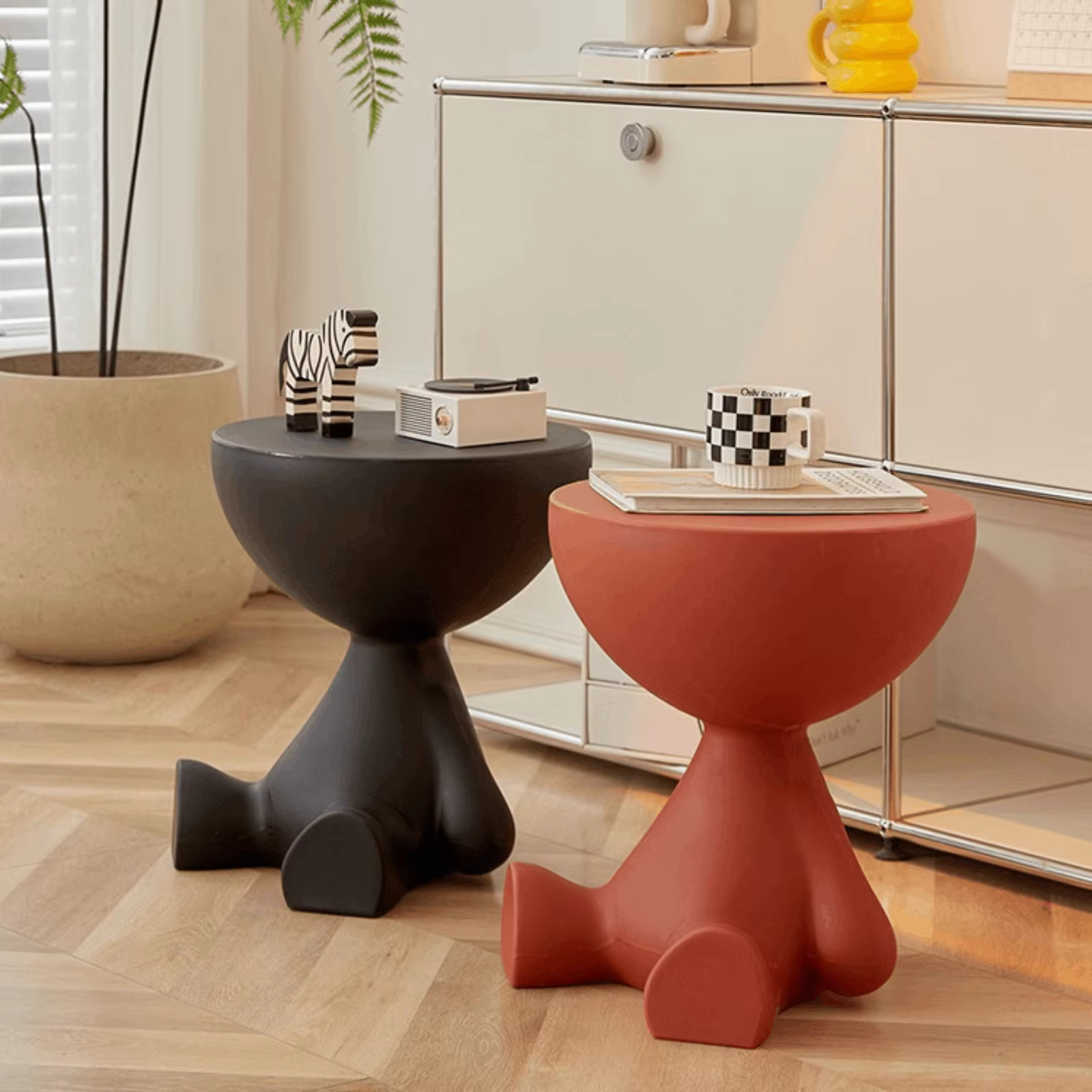Table d'appoint crème, Table basse plate créative