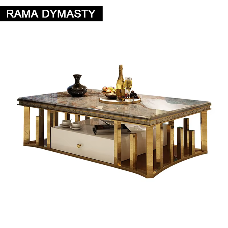 Table basse en marbre pour salon, table à thé, table de canapé, haute qualité