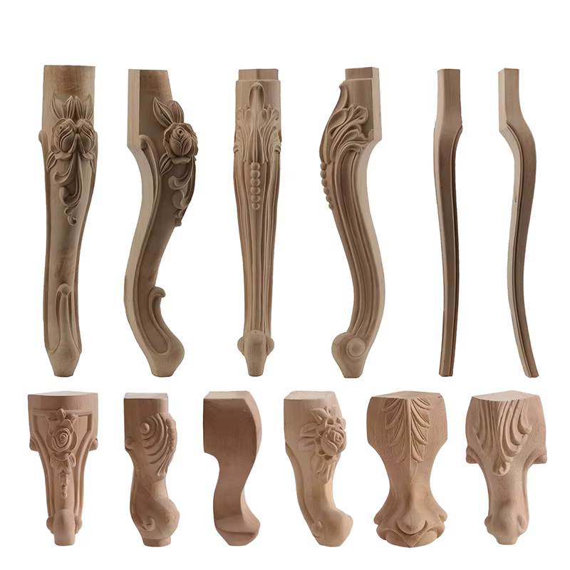 Meubles avec pieds en bois massif