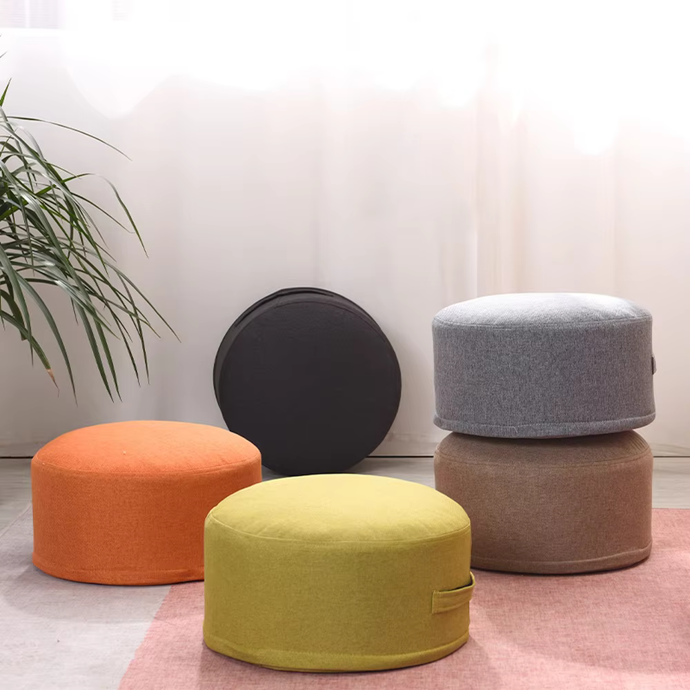 Coussin d'assise au sol, repose-pieds, canapé rond, pouf, aide-pied