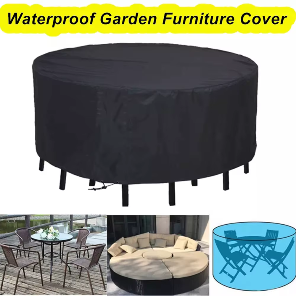 Juste de protection ronde imperméable pour meubles de jardin