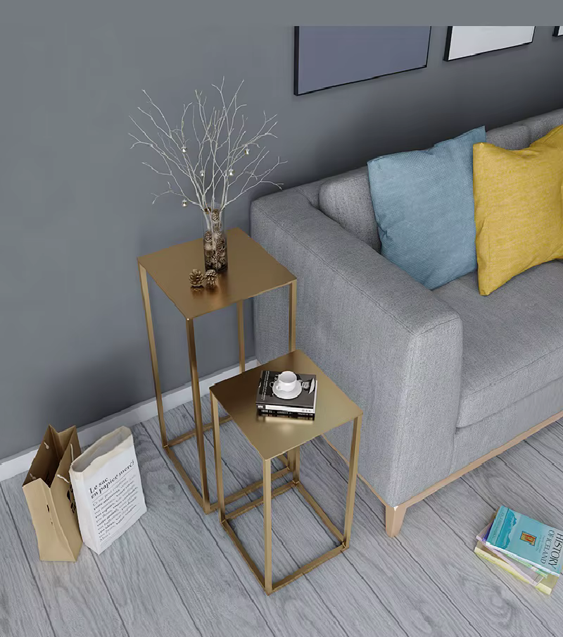 Petite Table d'appoint en fer de Style nordique