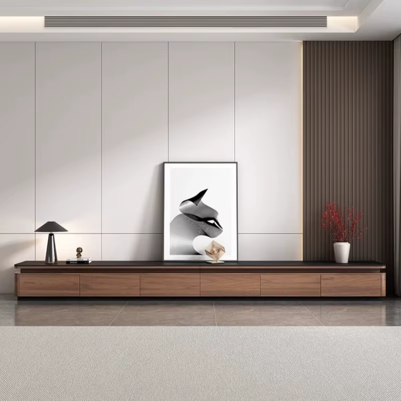 Meuble TV en bois sur pied