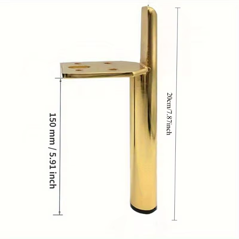 4 pièces de pieds de meubles modernes en métal doré - Polyvalents pour tables basses