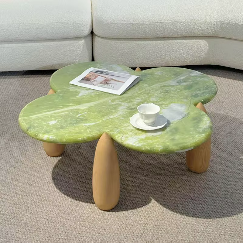 Table basse ronde de qualité avec rangement, style italien minimaliste moderne, table d'appoint esthétique haut de gamme, meuble de salon