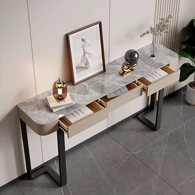 Table Console étroite avec tiroirs