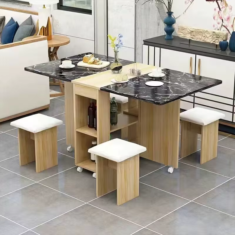 Table à manger pliante ensemble 4 chaises
