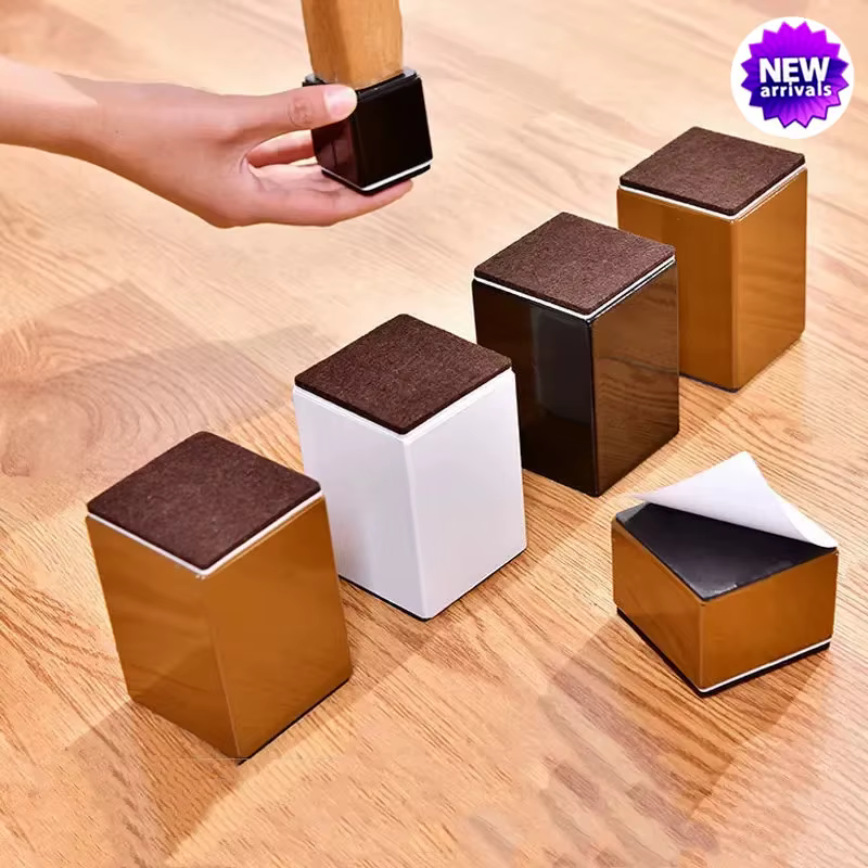 4 pièces/ensemble pieds de meubles coussinets carrés/ronds Table basse