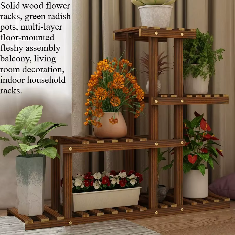Étagère à fleurs en bois de rose